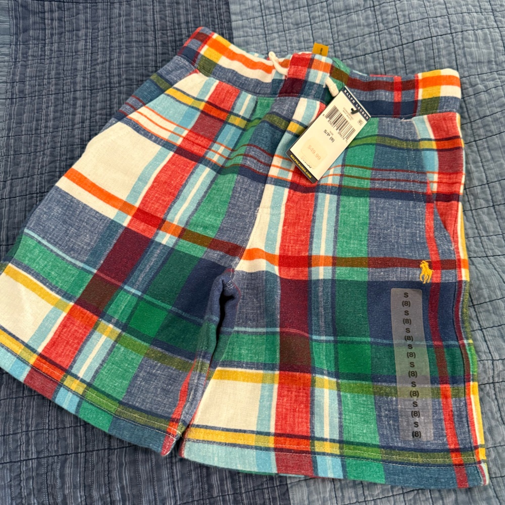 Polo by Ralph Lauren Red and Blue Plaid Shorts